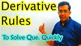 Differentiation  Solve Any Que in 5 Seconds  Class 12 CBSE NCERT Maths in Hindi  Lecture 2 [upl. by Noyar900]