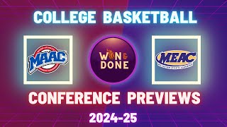 College Basketball  NCAA Basketball  Conference Previews  MAAC  MEAC  Team Grades [upl. by Odraude]