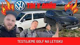 Golf 4 19 TDI Spojka v ohňu Testujeme na letisku TrtkačGarage [upl. by Lili]