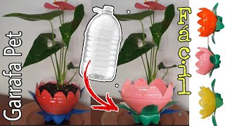 🌺MACETERO super Fácil de hacer reutilizando Botella Plástica de 5 litros Garrafa Pet [upl. by Nohsed]