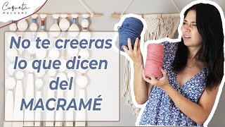 5 MITOS que no sabias del MACRAMÉ Coqueta Macramé [upl. by Leak]