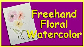 Learn to Paint Floral Watercolors Freehand watercolorpainting watercolor rtutorial [upl. by Thilde123]