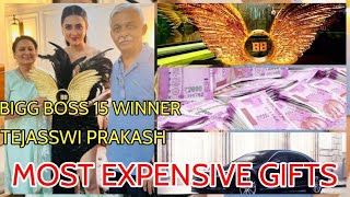 Bigg Boss 15 Winner Tejasswi prakash Most Expensive Gifts tejasswiprakash Winner biggboss15 [upl. by Wilterdink]