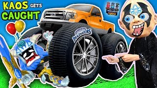 VILLAIN RUNS OVER TOY w CAR  Boiling Toys amp More 💀 Kaos Gets Caught SKYLANDERS IMAGINATORS Skit [upl. by Odragde]