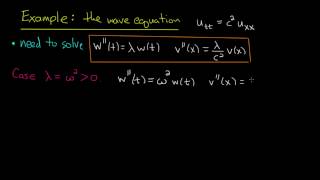 PDE 13  Wave equation separation of variables [upl. by Sender]