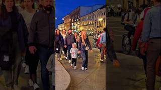 City walking Street walk StPetersburg walking nightlife Russia nightlife [upl. by Ahsiela]