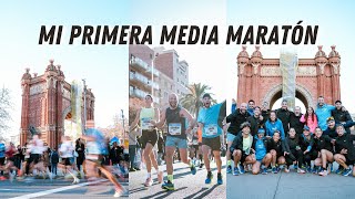 Media Maratón de Barcelona desde dentro 🏁 mis primeros 21km [upl. by Neelhtac]