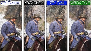 Red Dead Redemption II  PS4 vs PS4 Pro vs ONE vs ONE X  4K Graphics Comparison [upl. by Yrian]