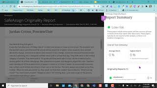 Check for Plagiarism Using Safe Assign in Blackboard [upl. by Icrad]