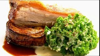 Pork Belly with Curly Kale Part 2  Gary Rhodes Cookery Year  BBC Food [upl. by Edd456]