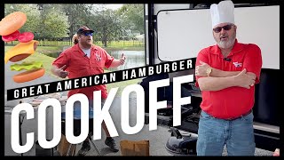 Giant Recreation World  Hamburger Challenge  Propane VS Charcoal [upl. by Allmon]