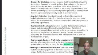 Business Analysis BABOK Guide Chapter 41 Prepare for Elicitation [upl. by Sharman]