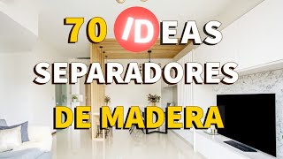 70 IDEAS para SEPARAR AMBIENTES MODERNOS de LISTONES de MADERA  DISEÑO DE INTERIORES ELEGANTES 2024 [upl. by Delores]