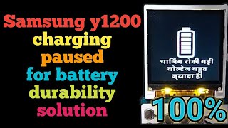 Samsung gte1200t Charging Paused For Battery Durability 100  Solution [upl. by Latta989]