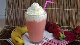 StrawberryBanana Yogurt Smoothie  How to Make a Strawberry Banana Smoothie [upl. by Acceber]