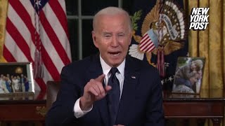 Biden appeared to read teleprompter instruction to ‘make it clear’ during national address [upl. by Dickenson]