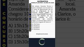 ✔ QUESTÃO DE CONCURSO  CONSULPLAN  MATEMÁTICA 002 shorts concurso concursospúblicos concursos [upl. by Anoiek]