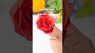 How to make Paper Rose♥️tutorial shorts diypaperflower [upl. by Vladamar376]