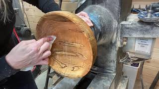 Woodturning the Natural Beauty of Spalted Maple [upl. by Sonahpets542]