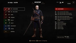 The Witcher 3 Cat school gear upgrade enhanced Feline armor [upl. by Soinski847]