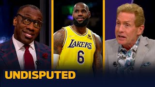 LeBrons 56 points leads Lakers to upset win vs Warriors — Skip amp Shannon  NBA  UNDISPUTED [upl. by Eelak]