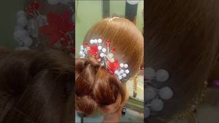 jura hairstyle hairstyle shorts easy hairstyles bun hair style for saree [upl. by Habeh]