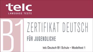 TELC B1 Zertifikat Deutsch für Jugendliche  Modelltest 1 Hören Teil 1 mit Lösungsschlüssel [upl. by Sansen]