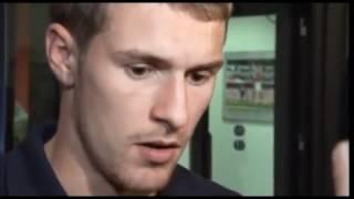 Aaron Ramsey Interview after Olympiakos Win [upl. by Carr605]