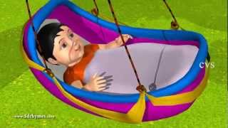 3D Animation RockABye Baby English Nursery rhymes for children with lyrics [upl. by Doralynn]