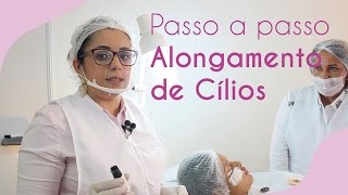 Passo a passo do alongamento de cílios  Parte1 [upl. by Ybbed]