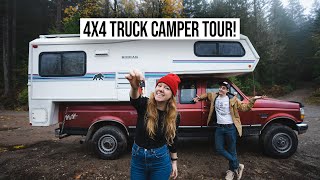 We Traded Our RV for a Vintage 4x4 Truck Camper 😍 FULL TOUR  Heading up to CANADA [upl. by Sila]