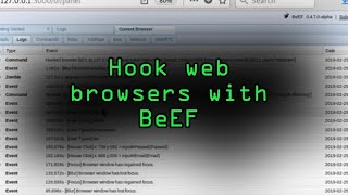 How to Install Browser Exploitation Framework On Kali Linux BEEF [upl. by Analahs742]