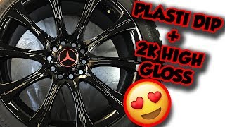 How To Spray 2K High Gloss Plasti Dip Rims [upl. by Aohsoj]