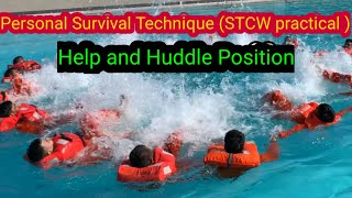 Personal Survival Technique  STCW practical   Help and Huddle Position [upl. by Rance]