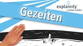 Gezeiten einfach erklärt explainity® Erklärvideo [upl. by Yatnahc]