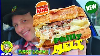 Burger King® Philly Melt Review 🍔👑🔔🧀 First Look 🔍👀 Peep THIS Out 🕵️‍♂️ [upl. by Rohpotsirhc680]