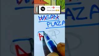 HASAN PLAZA Name Logo Design trending art logo viral youtubeshorts shorts [upl. by Adiuqram]