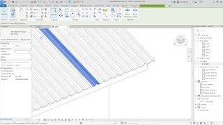 Corrugated metal sheet roof  Revit [upl. by Marney]