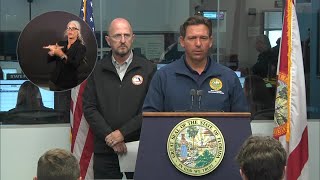 Governor Ron DeSantis updates the state on latest on Tropical Storm Debby [upl. by Dwyer87]