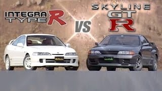 ENG CC FWD vs 4WD  Integra Type R DC2 200Hp vs Skyline R32 GTR 280Hp HV24 [upl. by Story]