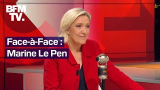 quotNous sommes en plein bourbierquot linterview en intégralité de Marine Le Pen [upl. by Reggy]