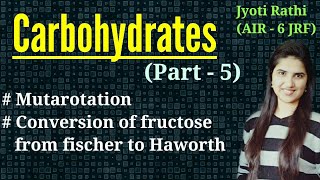 Mutarotation of glucose in carbohydratesHaworth projection formula of fructose CSIRNET GATE JAM [upl. by Orit929]