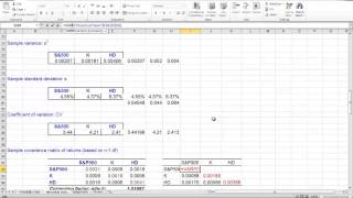 RiskReturn Spreadsheet Modeling Part 1 [upl. by Eceirtal280]