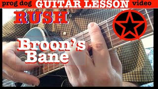 RUSH quotBroons Banequot GUITAR LESSON Alex Lifeson Solo [upl. by Cosma14]