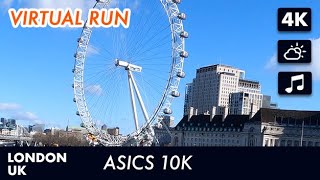 Saucony London 10K Virtual Run  Exact 10K Route Video For Treadmill in 4k with music [upl. by Baiss]