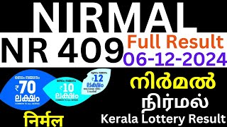 Kerala Lottery Nirmal NR 409 Results  Kerala Lottery Result Today  Check Winning Numbers [upl. by Sal]