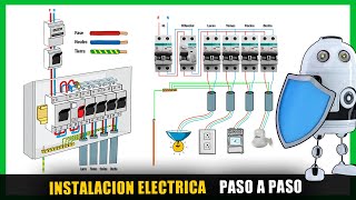 INSTALACION ELECTRICA de una casa paso a paso como armar el TABLERO ELECTRICO [upl. by Eceinahs]