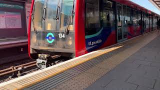 DLR train moving Limehouse station [upl. by Atteyram421]