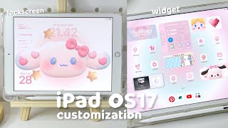 iPadOS 17 cute and aesthetic customization✨ [upl. by Yeorgi]