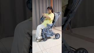 Part 319 High view Baby stroller with twoway push can sit or lie down folded [upl. by Bergeron]